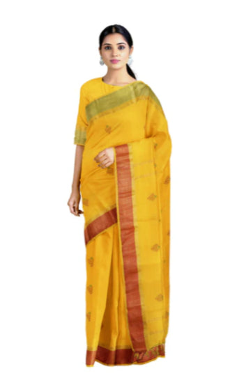 🌻 Sunshine Splendor Cotton Saree 🌻